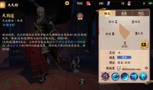 决战平安京大天狗新手怎么玩？大天狗技能介绍及出装推荐