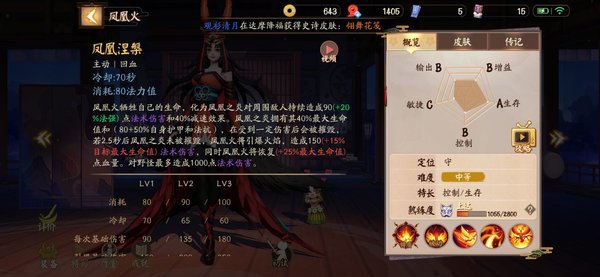 决战平安京凤凰火技能怎么样？凤凰火技能详细介绍姬分析