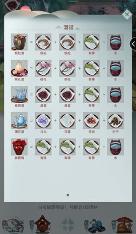 江湖悠悠酒谱菜谱药谱大全及关卡细节