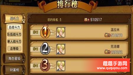 航海王激战排行榜系统是什么